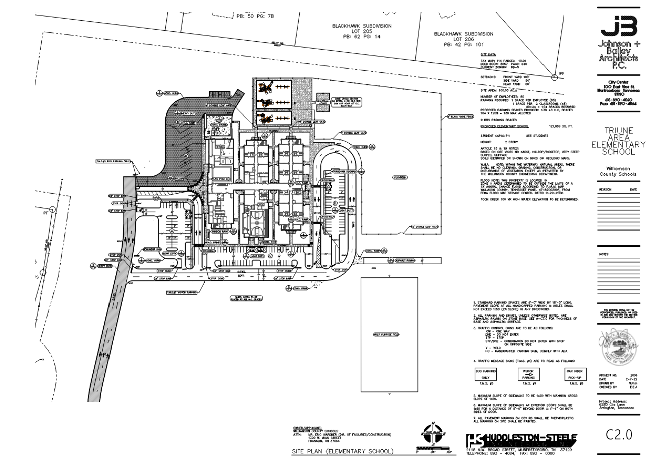 Architect drawing of school improvement
